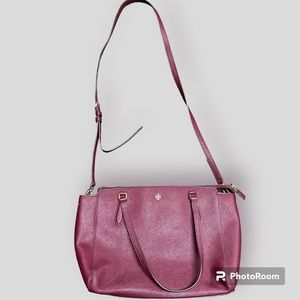 Tory Burch Burgundy Emerson Shoulder Bag